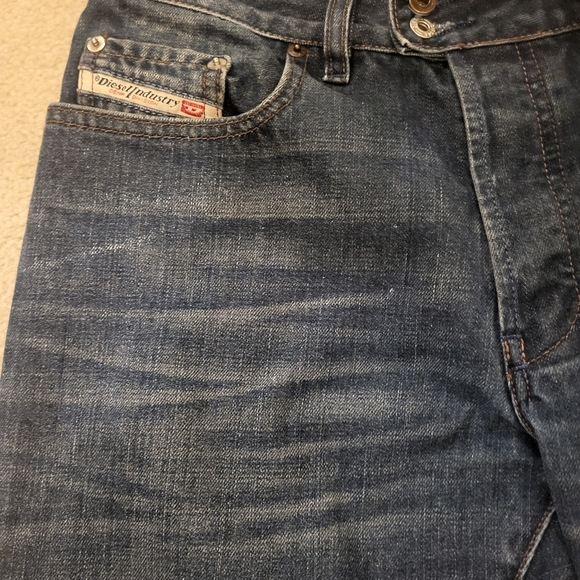 Vintage Diesel Y2K Only The Brave Mens Straight Leg Jeans Snap Button Fly 33x30 - Picture 3 of 14